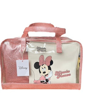 Conjunto Disney Minnie Mouse: Bolso, Maquillera Cosmetiquera